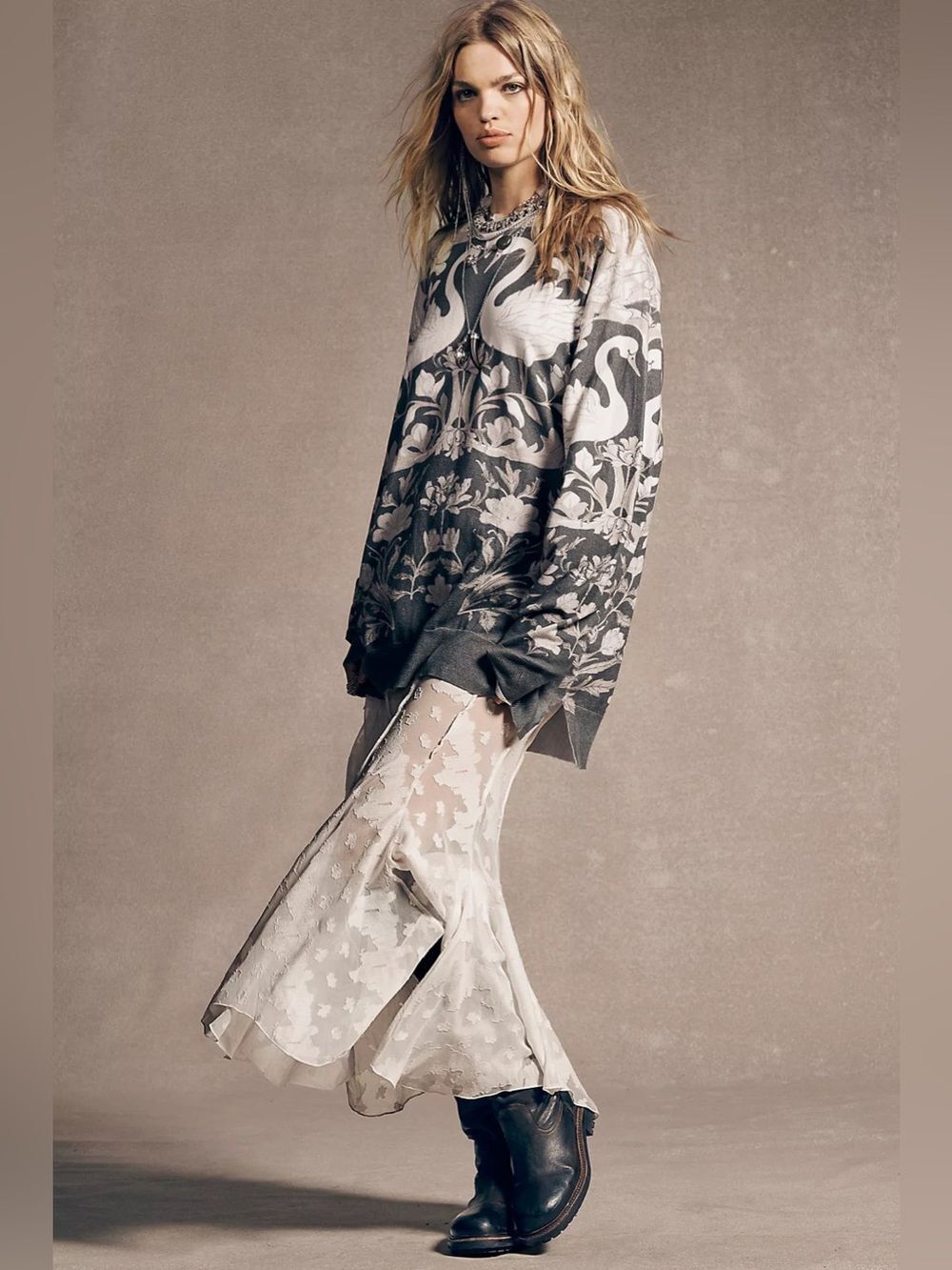 New Free People X We the Free Nouvelle Pattern Pullover Size S